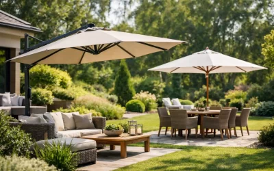 Parasoles para jardines residenciales: cómo elegir
