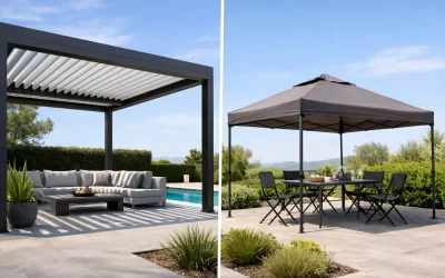 Pérgola bioclimática vs pérgola plegable