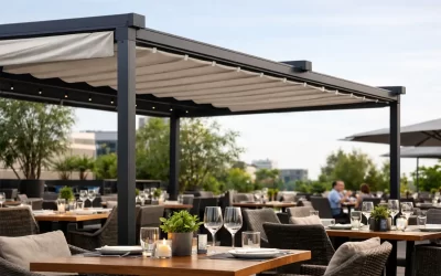 Pérgolas plegables para restaurantes: qué elegir