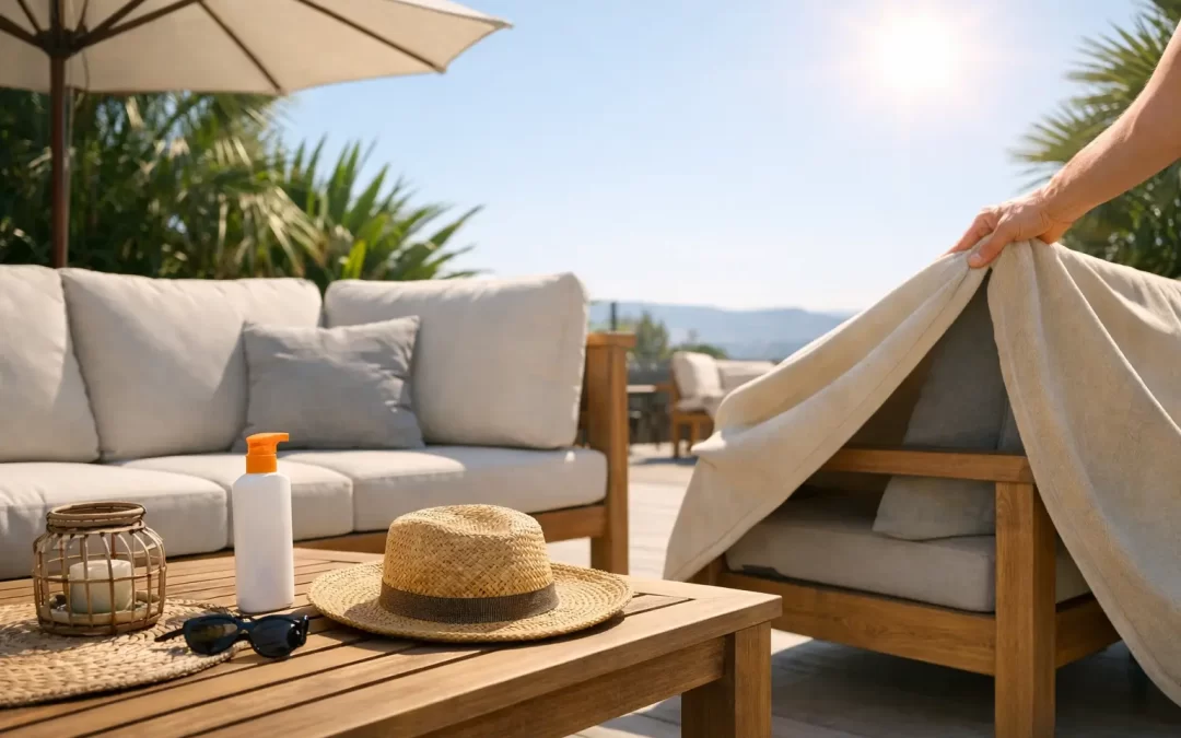 Cómo proteger muebles exteriores del sol