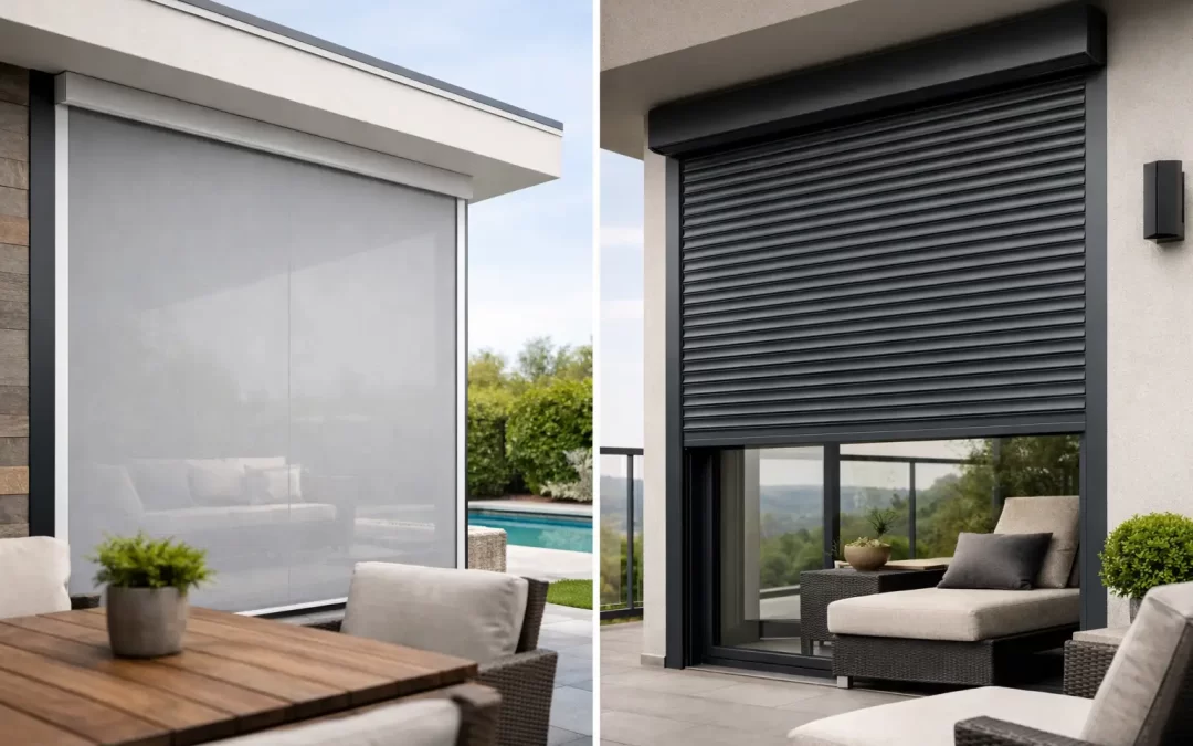 Toldo vertical vs persiana exterior