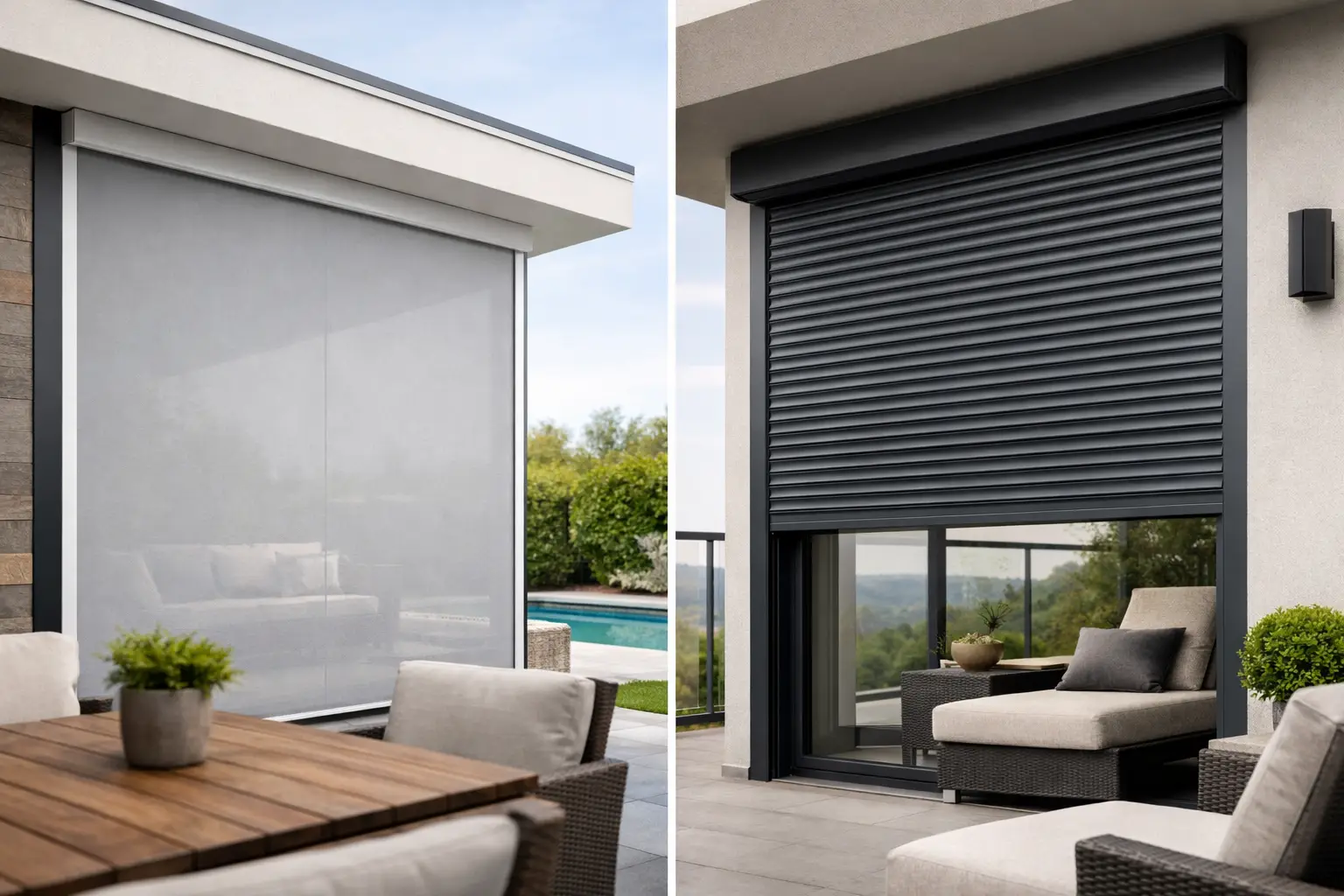 Toldo vertical vs persiana exterior Toldo vertical vs persiana exterior