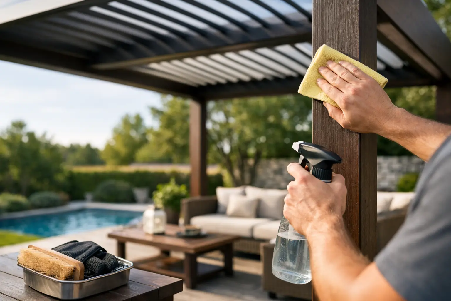 ¿Qué mantenimiento necesita una pérgola exterior?
