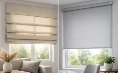 Cortinas romanas vs roller para tu espacio