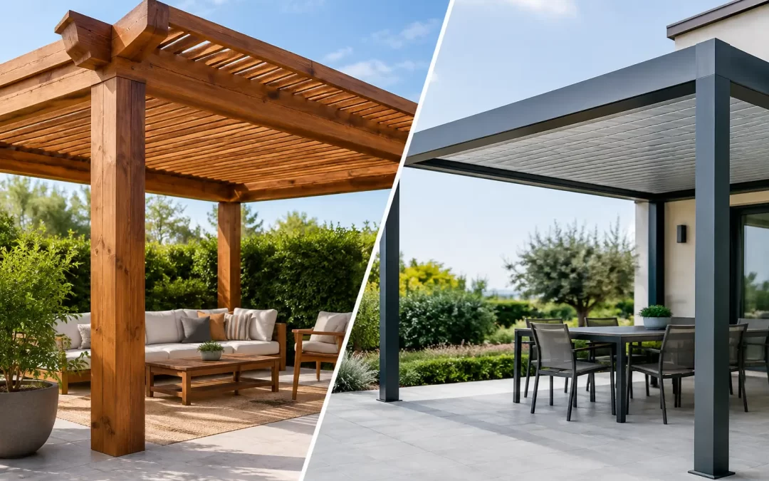 Pérgolas de madera vs aluminio, ¿cuál conviene?